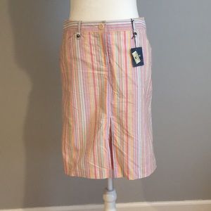 NWT Faconnable inverted pleat skirt